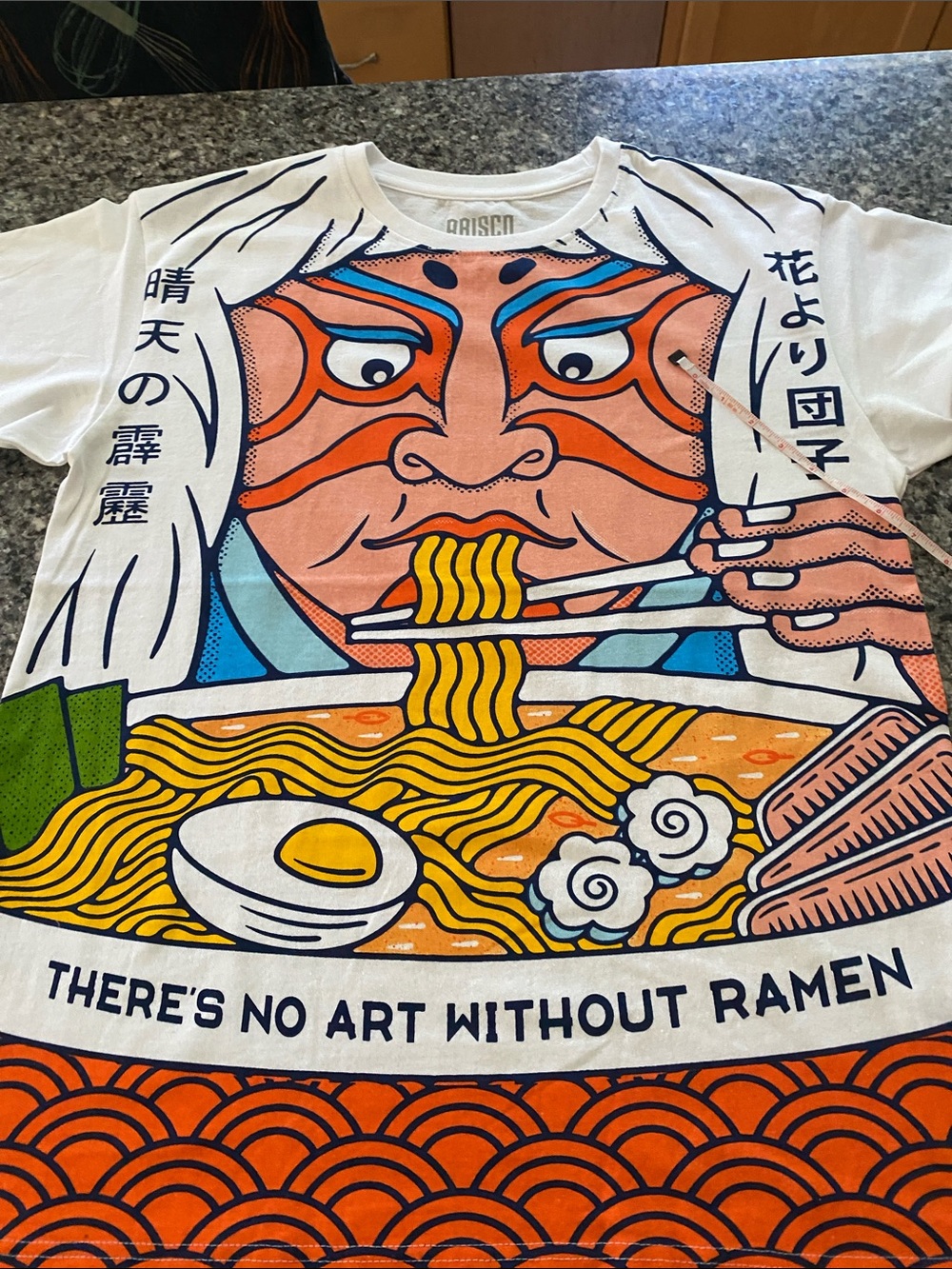 NWT White Short-Sleeve Men’s Graphic Ramen Face Tee